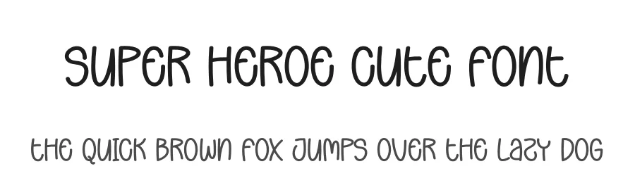 Super Heroe Cute Font by creativeletter — Display Font