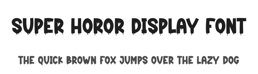 Super Horor Display Font by creativeletter — Display Font