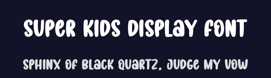 Super Kids Display Font by creativeletter — Display Font — thumbnail 2