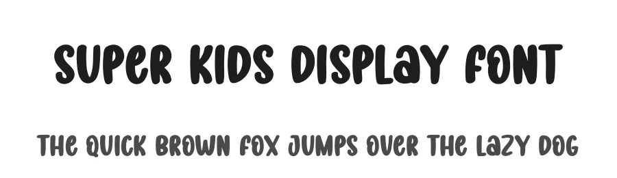 Super Kids Display Font by creativeletter — Display Font