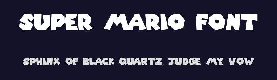 Super Mario Font by Igor Grovich — Display Font — thumbnail 2