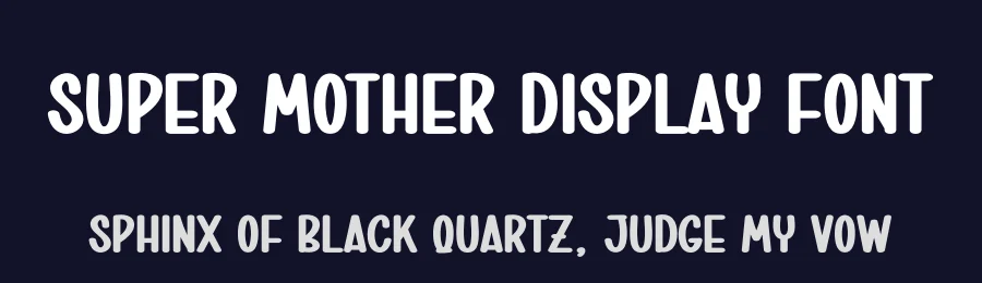 Super Mother Display Font by creativeletter — Display Font — thumbnail 2