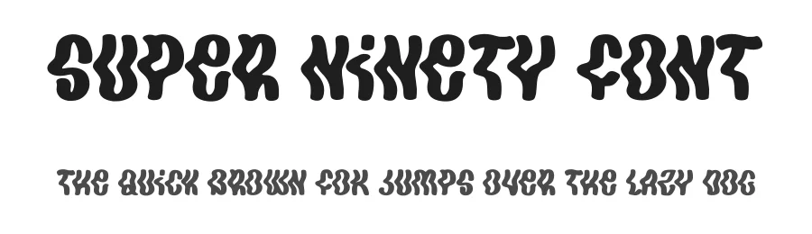 Super Ninety Font by Anxietype Foundry β Decorative Font