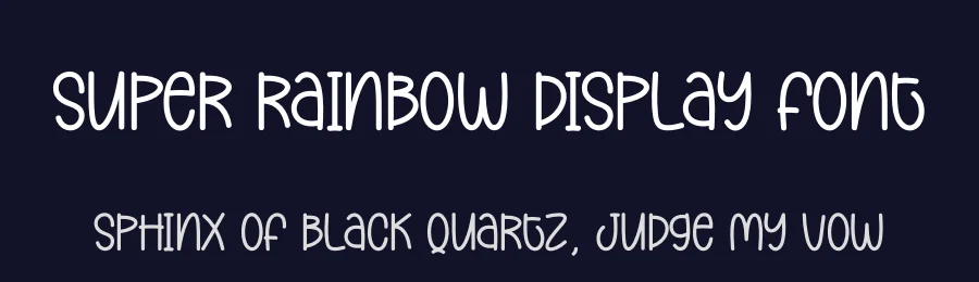 Super Rainbow Display Font by creativeletter — Display Font — thumbnail 2