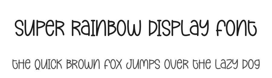 Super Rainbow Display Font by creativeletter — Display Font