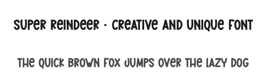 Super Reindeer – Creative And Unique Font by creativeletter — Display Font
