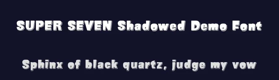 SUPER SEVEN Shadowed Demo Font by studiotypo — Display Font — thumbnail 2