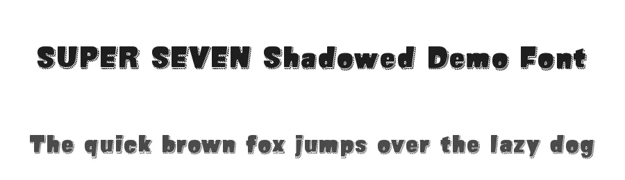 SUPER SEVEN Shadowed Demo Font by studiotypo — Display Font