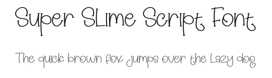 Super Slime Script Font by creativeletter — Display Font