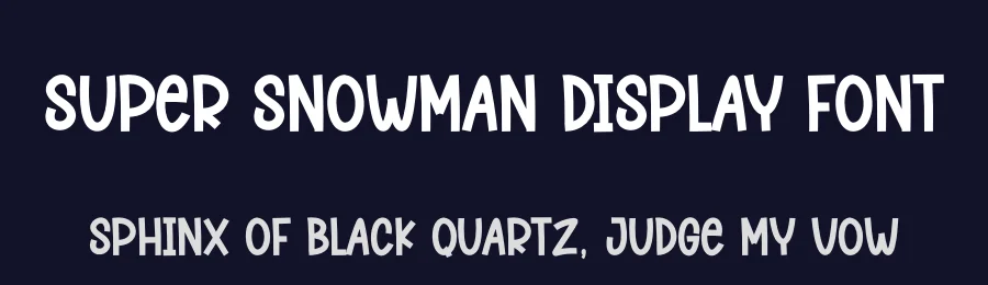 Super Snowman Display Font by andikastudio — Display Font — thumbnail 2
