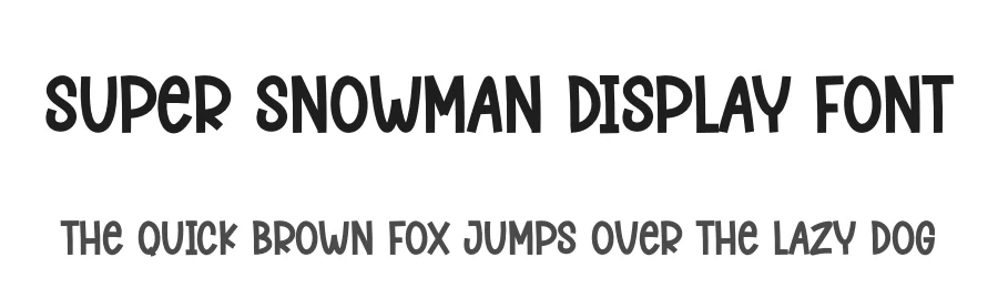 Super Snowman Display Font by andikastudio — Display Font