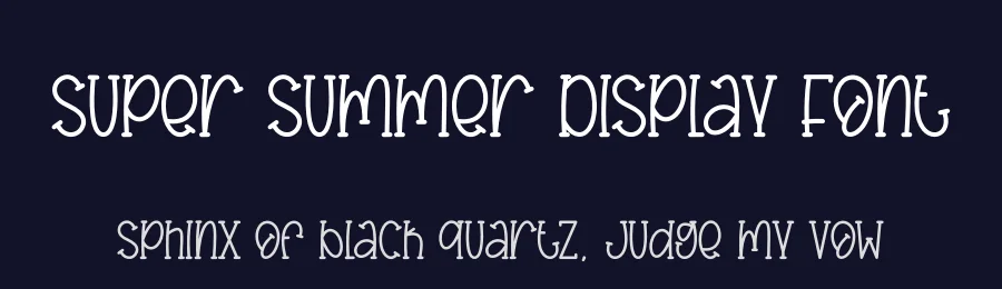 Super Summer Display Font by creativeletter — Display Font — thumbnail 2