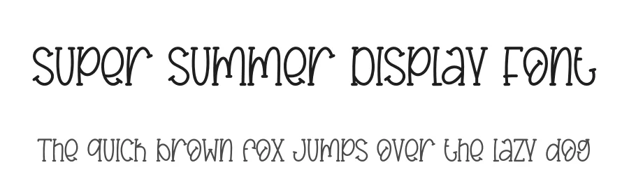 Super Summer Display Font by creativeletter — Display Font