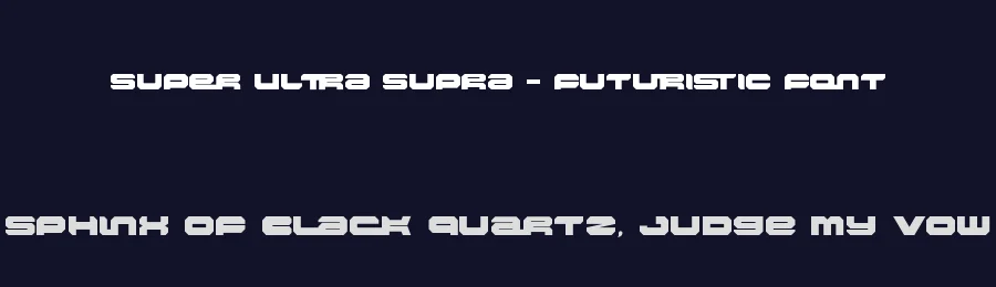 Super Ultra Supra – Futuristic Font by PutraCetol Studio — Display Font — thumbnail 2