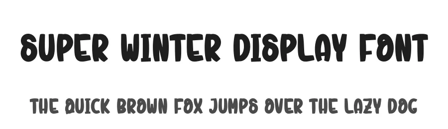 Super Winter Display Font by andikastudio — Display Font