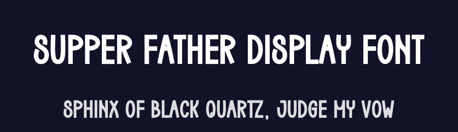 Supper Father Display Font by creativeletter — Display Font — thumbnail 2
