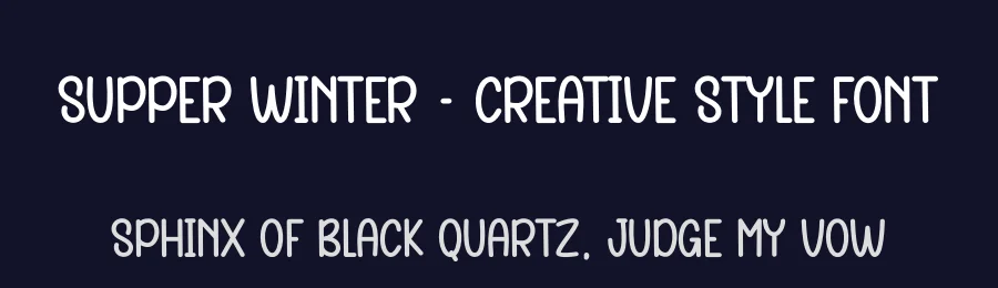 Supper Winter – Creative Style Font by creativeletter — Display Font — thumbnail 2