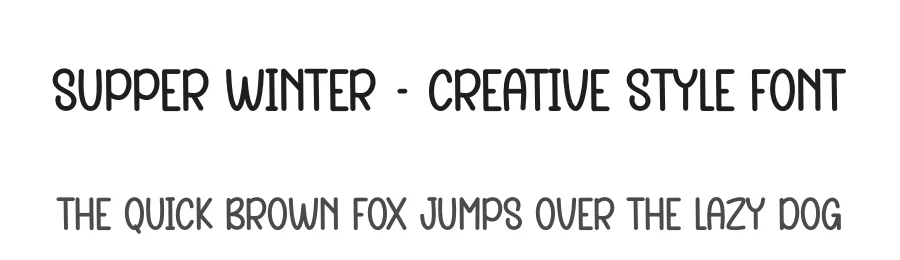 Supper Winter – Creative Style Font by creativeletter — Display Font