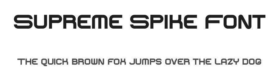 Supreme Spike Font by BearyType — Sans Serif Font