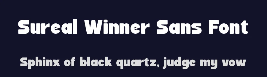 Sureal Winner Sans Font by timelesstype.co — Display Font — thumbnail 2