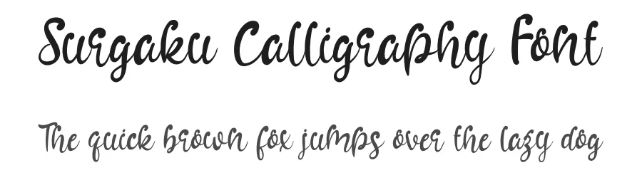 Surgaku Calligraphy Font by andikastudio — Script Handwritten Font