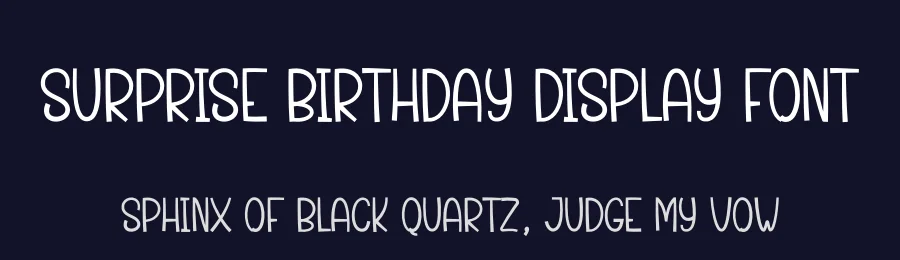 Surprise Birthday Display Font by andikastudio — Display Font — thumbnail 2