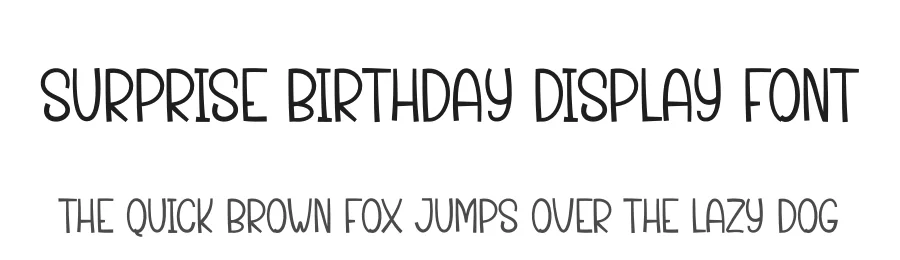 Surprise Birthday Display Font by andikastudio — Display Font