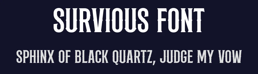 Survious Font by Arterfak Project — Display Font — thumbnail 2
