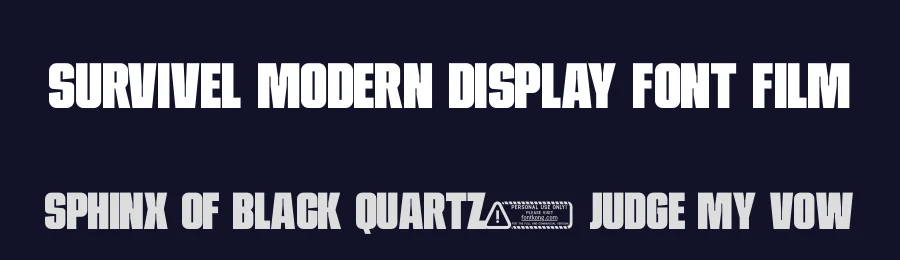 Survivel Modern Display Font Film by Kong Font — Sans Serif Font — thumbnail 2