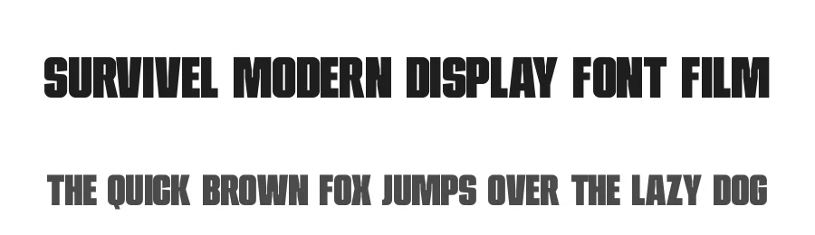 Survivel Modern Display Font Film by Kong Font — Sans Serif Font