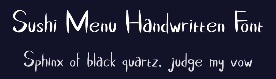 Sushi Menu Handwritten Font by imamfathoni0 — Script Handwritten Font — thumbnail 2