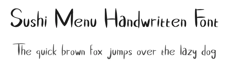 Sushi Menu Handwritten Font by imamfathoni0 — Script Handwritten Font