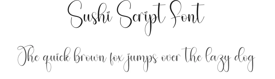 Sushi Script Font by creativeletter — Script Handwritten Font