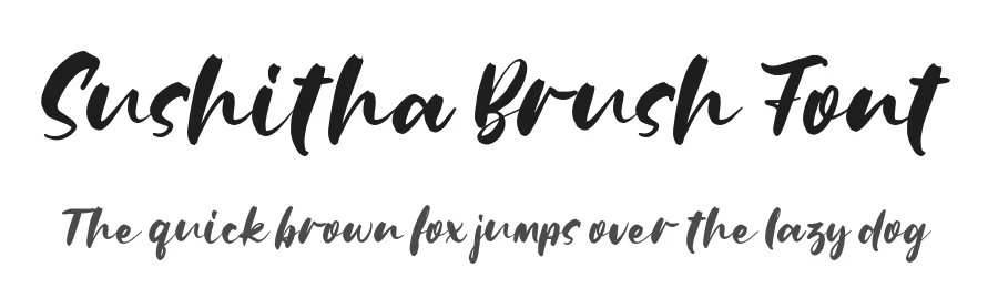 Sushitha Brush Font by alit design — Script Handwritten Font