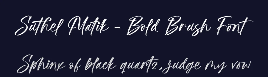 Suthel Matik – Bold Brush Font by stylishtype.co — Script Handwritten Font — thumbnail 2