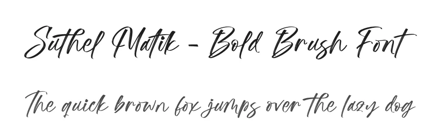 Suthel Matik – Bold Brush Font by stylishtype.co — Script Handwritten Font