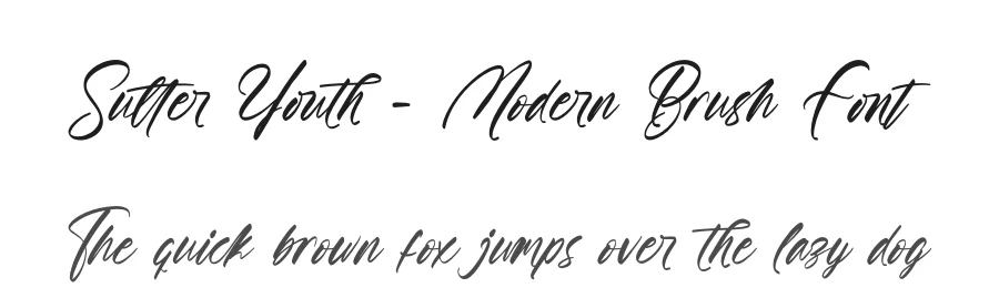 Sutter Youth – Modern Brush Font by stylishtype.co — Script Handwritten Font