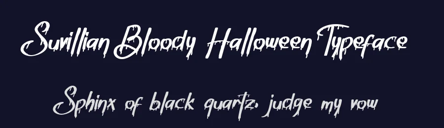 Suvillian Bloody Halloween Typeface by HydricDesign — Decorative Font — thumbnail 2