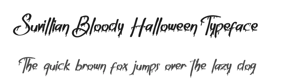Suvillian Bloody Halloween Typeface by HydricDesign β Decorative Font