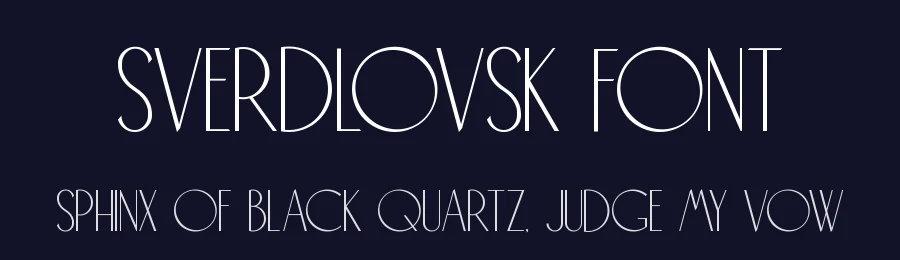 Sverdlovsk Font by Grigorij Gushchin — Sans Serif Font — thumbnail 2