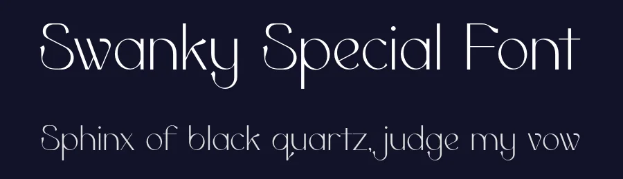 Swanky Special Font by HipFonts — Sans Serif Font — thumbnail 2