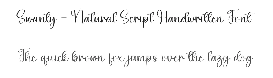 Swanty – Natural Script Handwritten Font by andikastudio — Script Handwritten Font