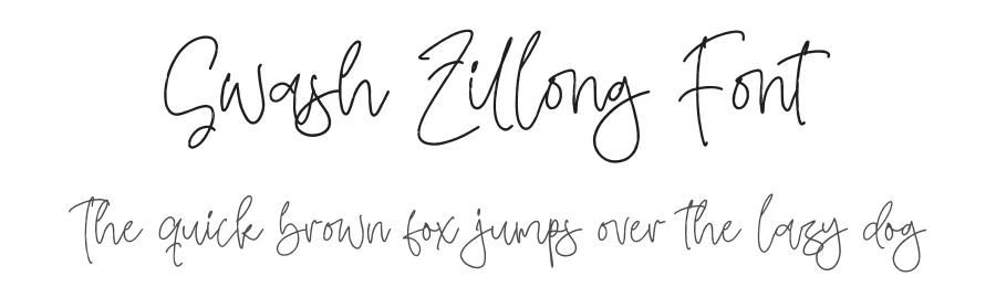 Swash Zillong Font by glorytype — Script Handwritten Font