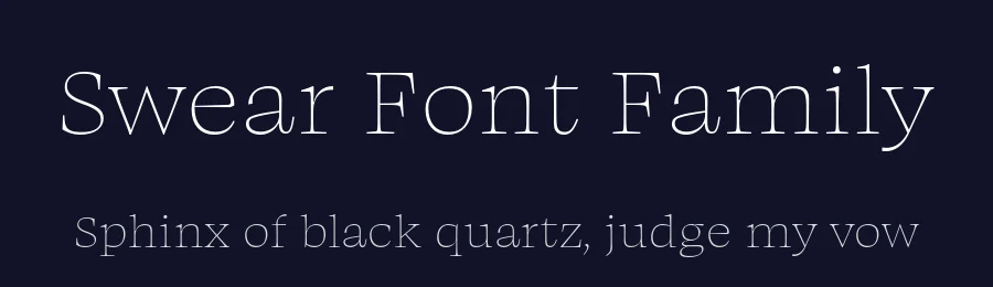 Swear Font Family by James Edmondson — Display Font — thumbnail 2