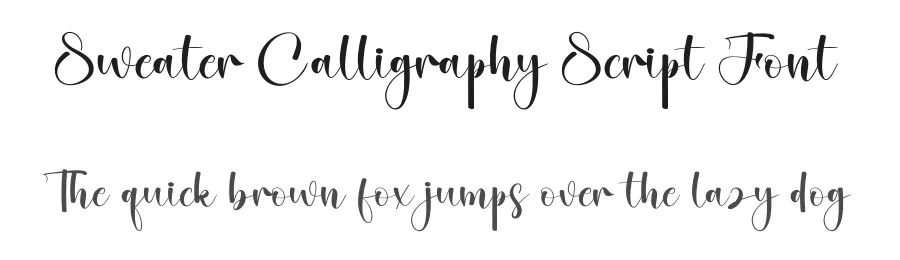Sweater Calligraphy Script Font by creativeletter — Script Handwritten Font