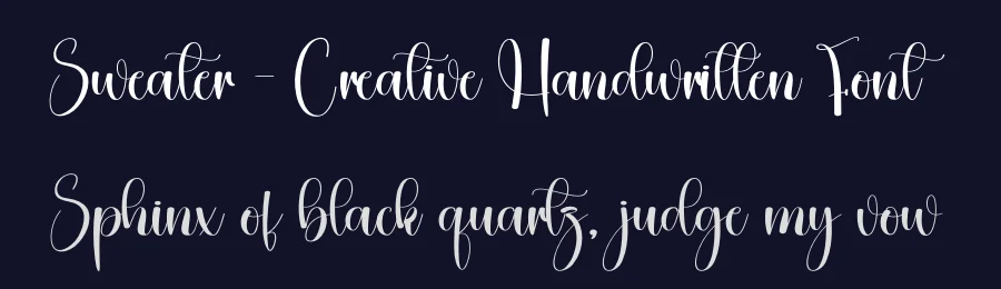 Sweater – Creative Handwritten Font by creativeletter — Script Handwritten Font — thumbnail 2