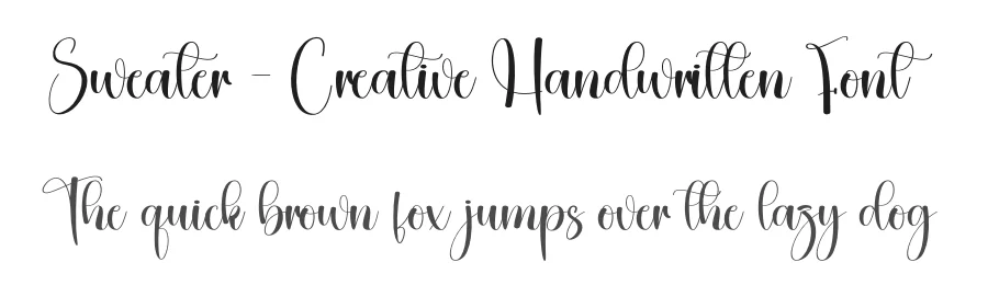 Sweater – Creative Handwritten Font by creativeletter — Script Handwritten Font