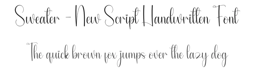 Sweater – New Script Handwritten Font by andikastudio — Script Handwritten Font
