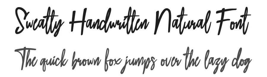Sweatty Handwritten Natural Font by studioaktype — Script Handwritten Font