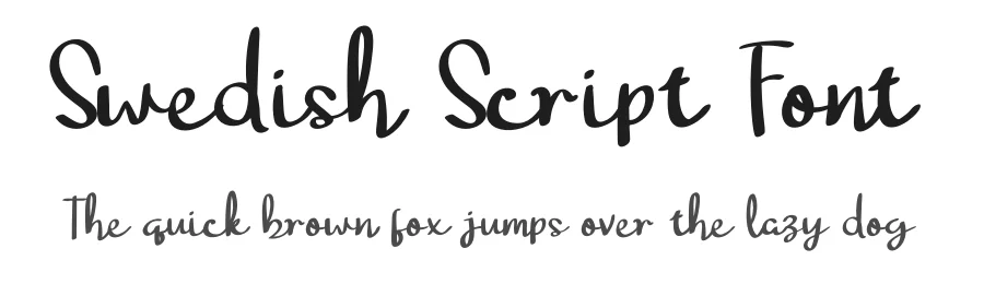 Swedish Script Font by twinletter — Script Handwritten Font